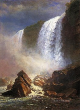 Bierstadt Lienzo - Cataratas del Niágara desde abajo Paisaje de Albert Bierstadt